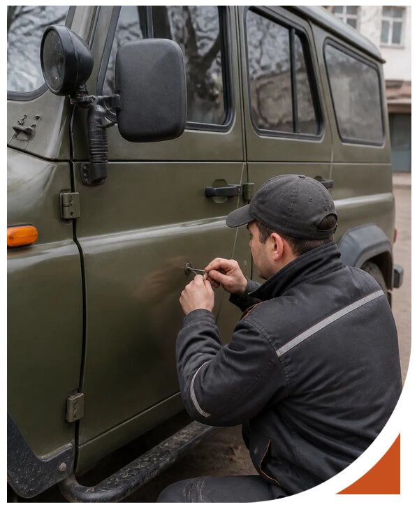 Профессиональное вскрытие автомобиля УАЗ без повреждений в Кингисеппе